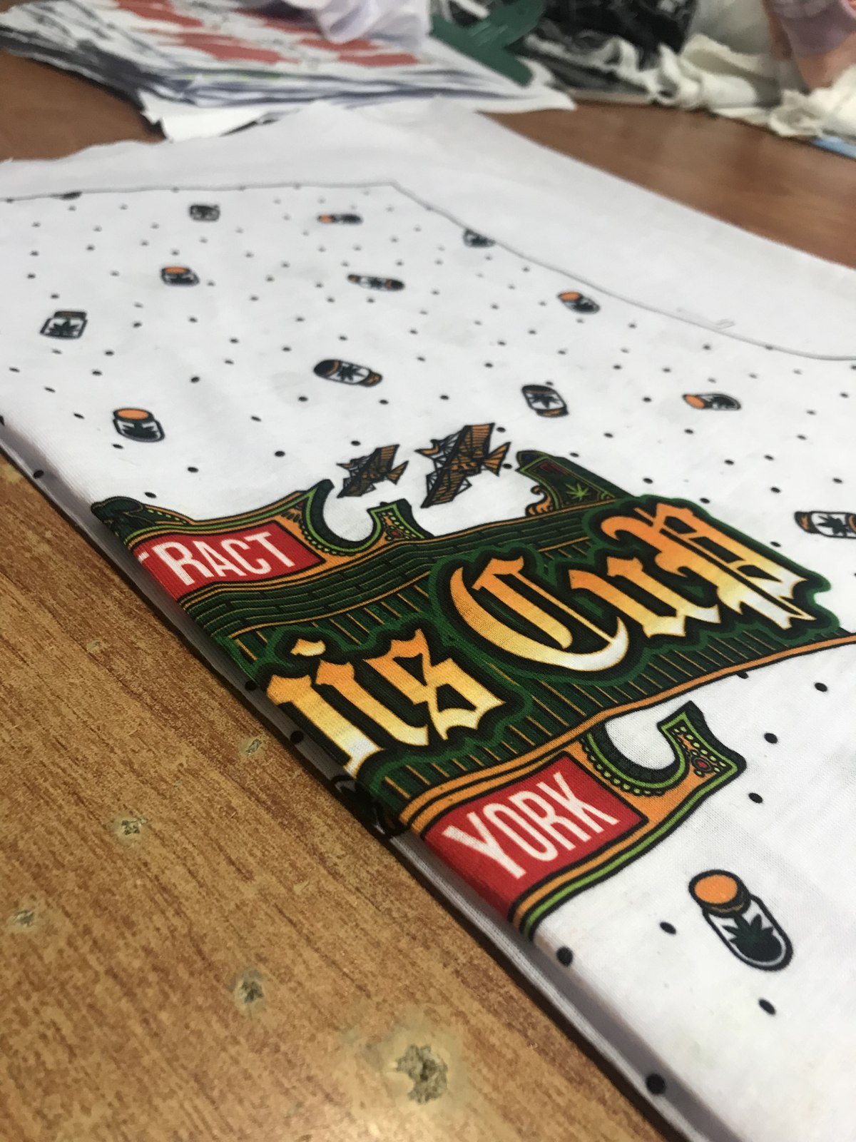 Custom sublimation print design on fabric