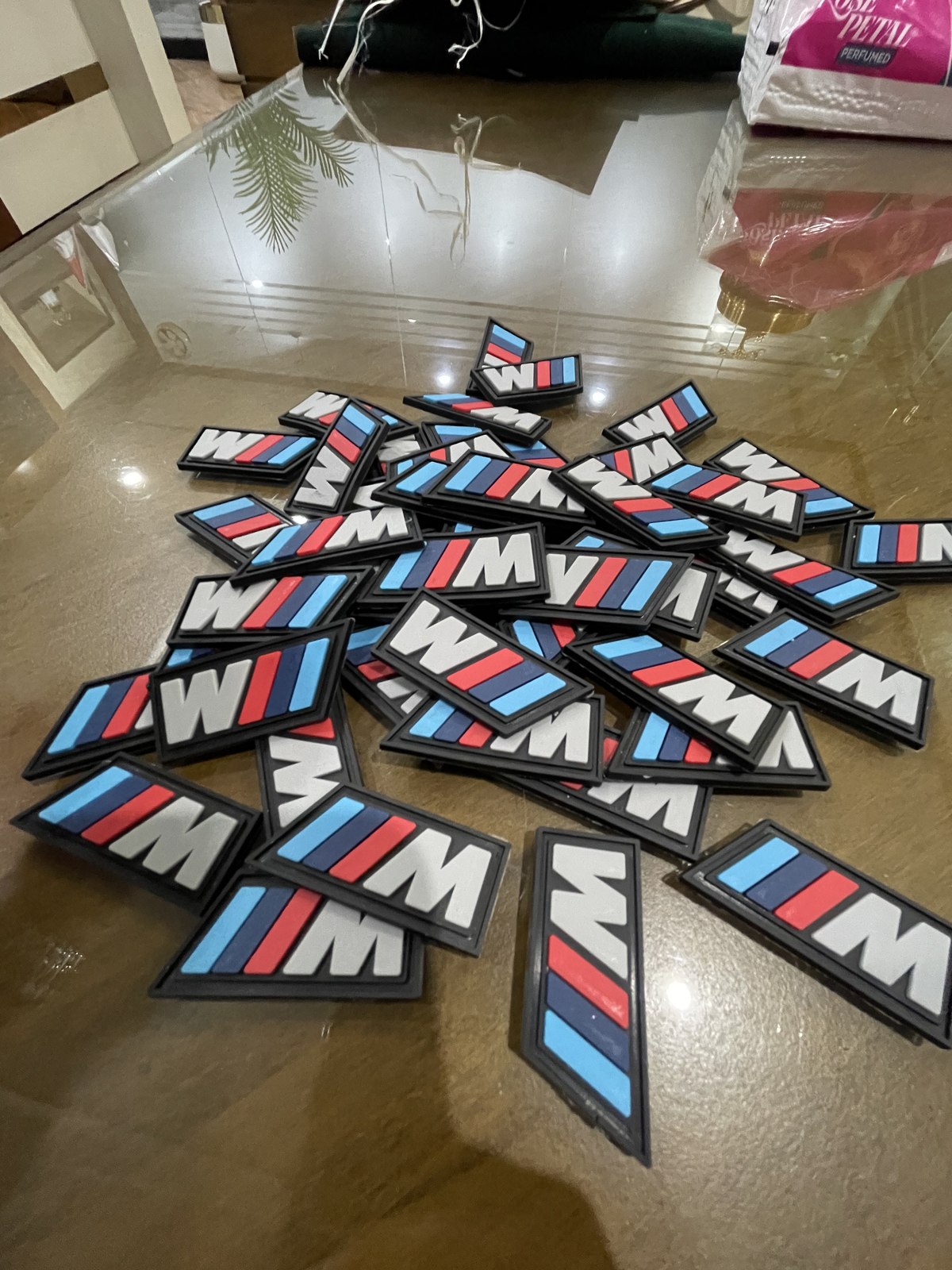 Custom automotive-branded PVC patches