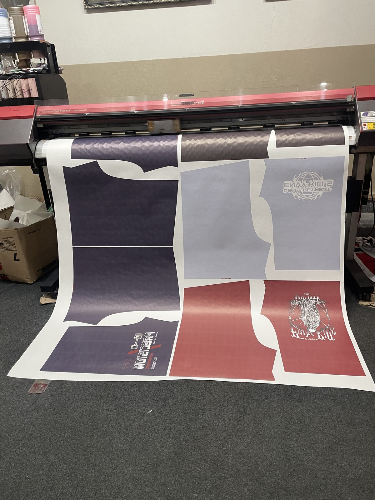 Wide-format printer producing sublimation transfer sheets